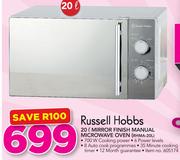 Russell Hobbs 20Ltr Mirror Finish Manual Microwave Oven RHMA-20L