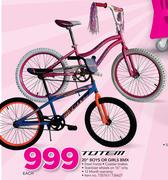 ToTem 20" Boys Or Girls BMX-Each