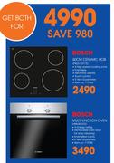 Bosch 60cm Ceramic HOB PKE611D17E + Bosch Multifunction Oven HBN301E2Z