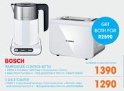 Bosch Temperature Control Kettle + Bosch 2 Slice Toaster