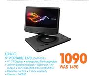 Lenco 9" Portable DVD DVP-9331