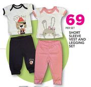Short Sleeve Vest And Legging Set-Per Set