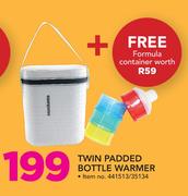 Snookums Twin Padded Bottle Warmer Free Formula Container