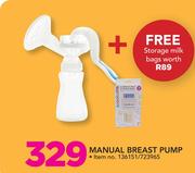 Snookums Manual Breast Pump Free Storgae Milk Bags