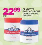 Bennetts Baby Aqueous Cream Assorted-500ml Each
