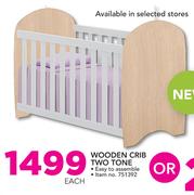 Ditalia Wooden Crib Two Tone-Each