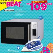 Russell Hobbs 30Ltr Electric Microwave RHEM30L With Free Russell Hobbs Steam Iron