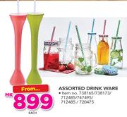 Assorted Drink Ware-Each