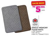 Always Home Single Memory Foam Mats 50x80cm-Each