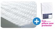 Sheraton Queen Quilted Mattress Protector Plus Free Pillow Case Protector
