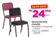 Rickstacker Chairs In Burgandy Or Black-Each