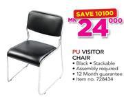 PU Visitor Chair In Black