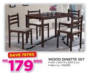 Wood Dinette Set 51x119x39.5cm