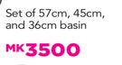 BigJim Set Of 57cm, 45cm And 36cm Basin