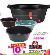 BigJim Set Of 57cm, 45cm And 36cm Basin