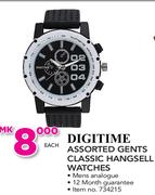 Digitime Assorted Gents Classic Hangsell Watches-Each