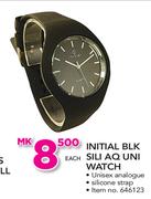 Initial BLK Sili AQ Uni Watch