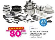Mainstays 63 Piece Starter Cookware Set-Per Set