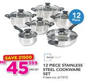 Mainstays 12 Piece Stainless Steel Cookware Set