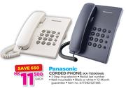 Panasonic Corded Phone KX-TS500SAB-Each