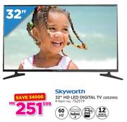 Skyworth 32" HD LED Digital TV 32E2000
