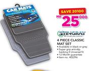 Stingray 4 Piece Classic Mat Set