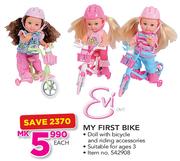 Evi My First Bike(Doll With Bicycle)-Each