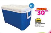 Camp Master 50Ltr Blue Cooler Box