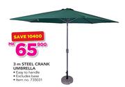 3m Steel Crank Umbrella Excluding Base