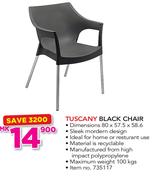 Tuscany Black Chair 80x57.5x58.6cm
