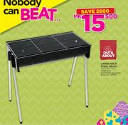 Out & About Large Mild Steel Braai 60x30x14cm