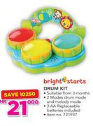 Bright Starts Drum Kit Including 3 AA Replaceable Batteries