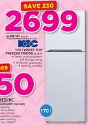 KIC 170Ltr White Top Freezer Fridge 518 1