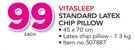 Vita Sleep Standard Latex Chip Pillow-Each