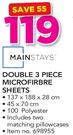 Mainstays Double 3 Piece Microfibre Sheets
