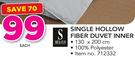 Sheraton Single Hollow Fibre Duvet Inner