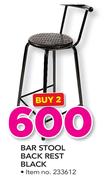 Barstool Back Rest Black-For 2