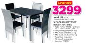 5 Piece Dinette Set BLK S96-401A-015A