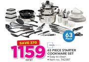 Mainstays 63 Piece Starter Cookware Set-Per Set