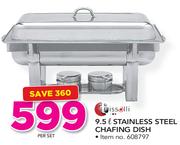 Tissolli 9.5Ltr Stainless Steel Chafing Dish-Per Set