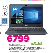 Acer Intel Celeron Notebook Bundle ES1-431