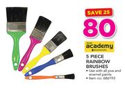 Academy 5 Piece Rainbow Brushes