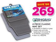 Stingray 4 Piece Classic Mat Set