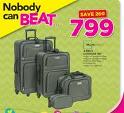 Mainstays 4 Piece Luggage Set