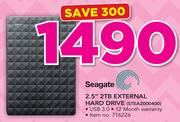 Seagate 2.5" 2TB External Hard Drive STEA2000400