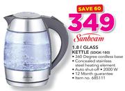 Sunbeam 1.8Ltr Glass Kettle SDGK-180