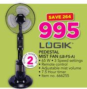 Logik 65W Pedestal Mist Fan LB-FS-A