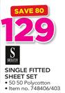 Sheraton Single Fitted Sheet Set