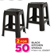 Black Kitchen Stools-For 2