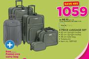 Mainstays 4 Piece Luggage Set With Free Fusion Eva Carry Bag